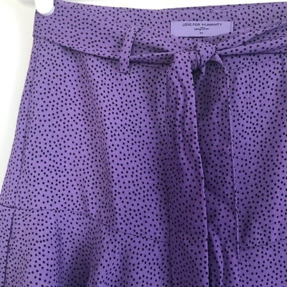 Love for Humanity Women's Purple Polka Dot Skort Size M Lightweight Casual NWT - Picture 5 of 11